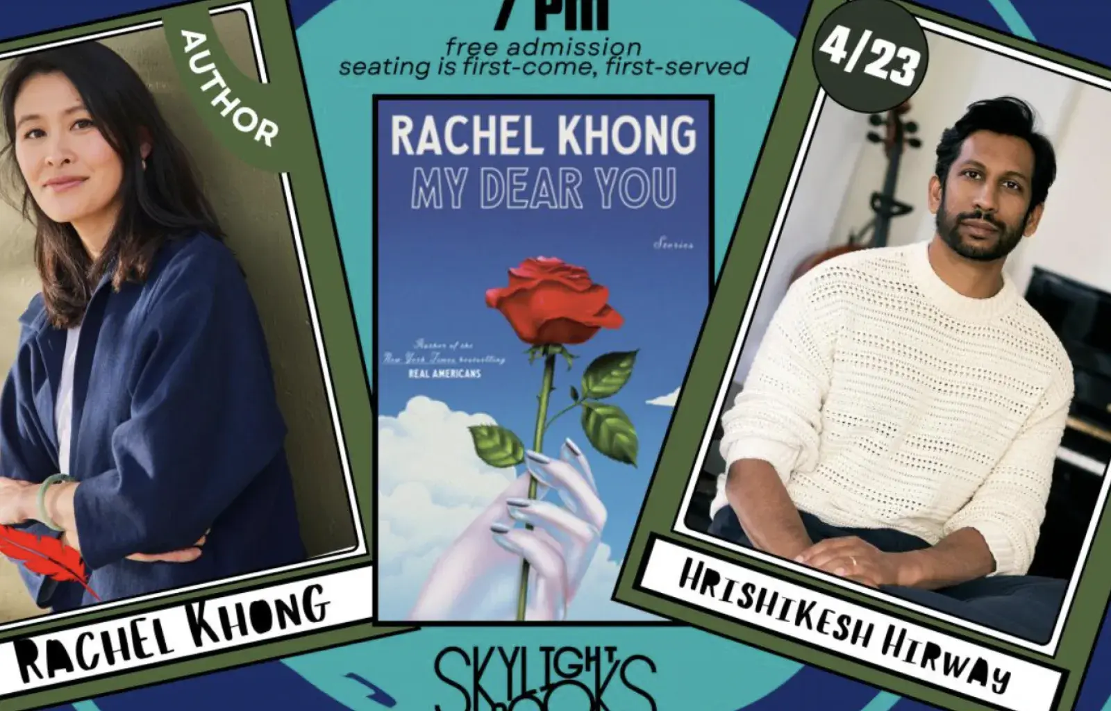 At Skylight: Rachel Khong presents MY DEAR YOU w/ Hrishikesh Hirway