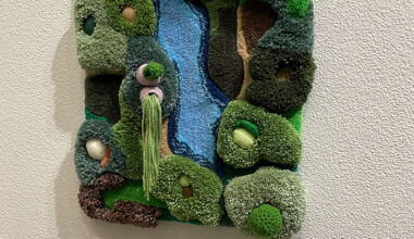 an art piece created from yarn