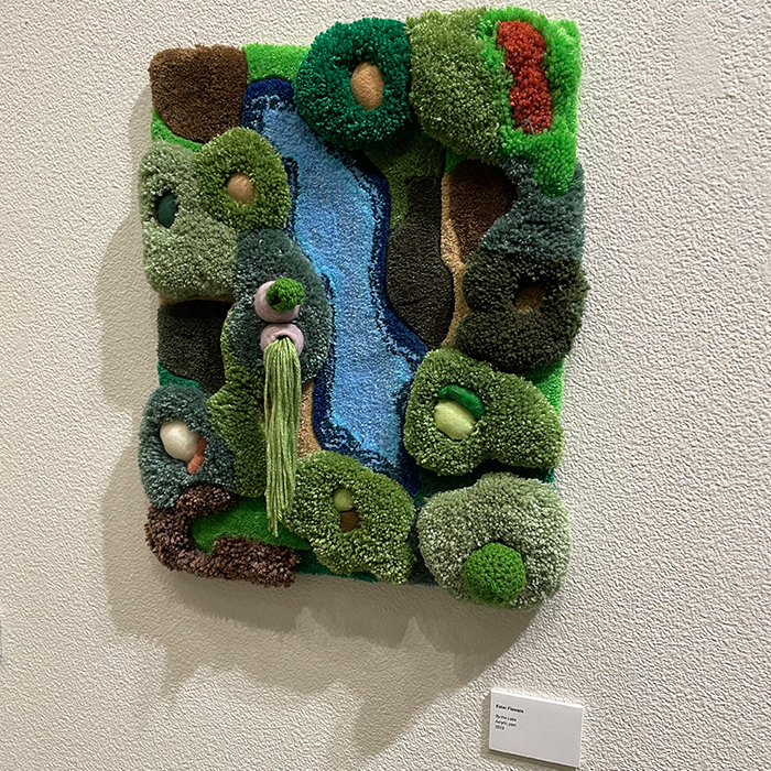 an art piece created from yarn