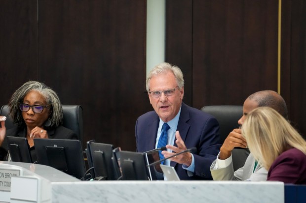 San Diego County Supervisor Jim Desmond criticized his colleague's proposed county charter overhaul at their meeting on Tuesday, April 21, 2026, in San Diego. (Nelvin C. Cepeda / The San Diego Union-Tribune)