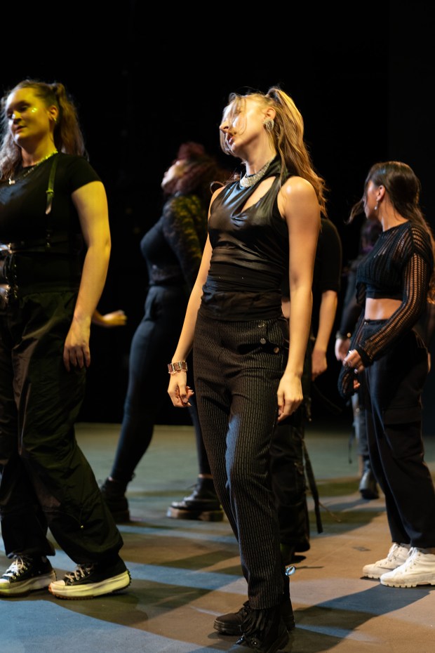 Charlotte Bridant, left, and Lia McEllroy, who are Certified K-pop Creators from Oniz Lab at Fresno State University in 2023. (Chuyun Oh)