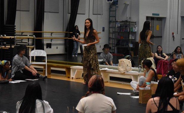 Chuyun Oh teaching a K-pop dance studio) course at Fresno State in 2023. (Chuyun Oh)