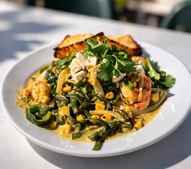 Shrimp poblano pasta is one of the new menu items at The Haven Pizzeria in Kensington. (The Haven Pizzeria)