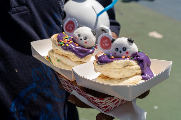 Softbite Souffle pancakes at Panda Fest, an Asian food festival taking place April 25 and 26 at San Diego's Waterfront Park. (Hikmatullah Kharoti)