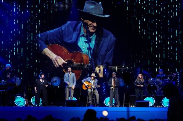 James Taylor delivered a winning performance Tuesday night at The Shell in San Diego. (Nelvin C. Cepeda / The San Diego Union-Tribune)