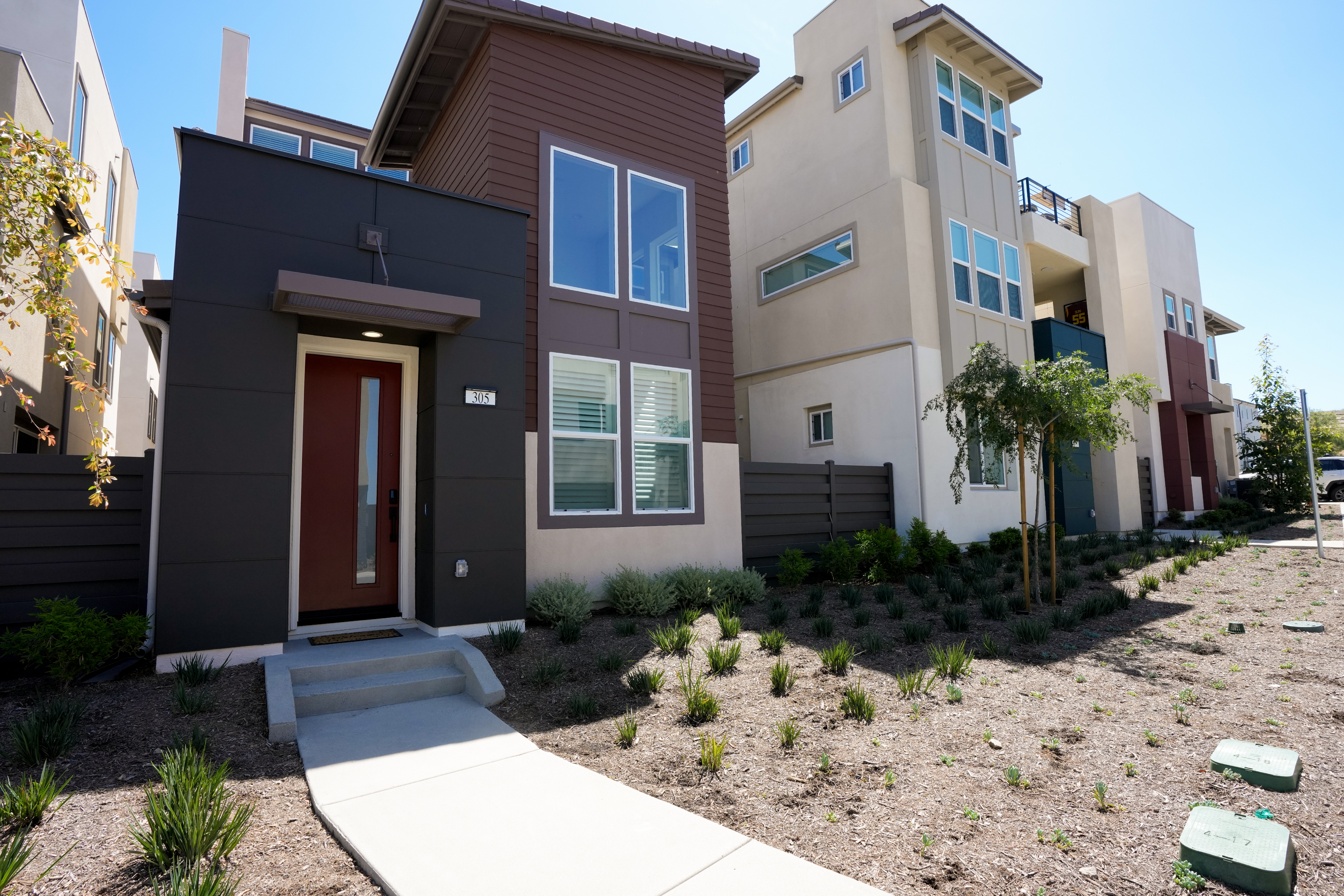 Homes in the new Hill District community in San Marcos...