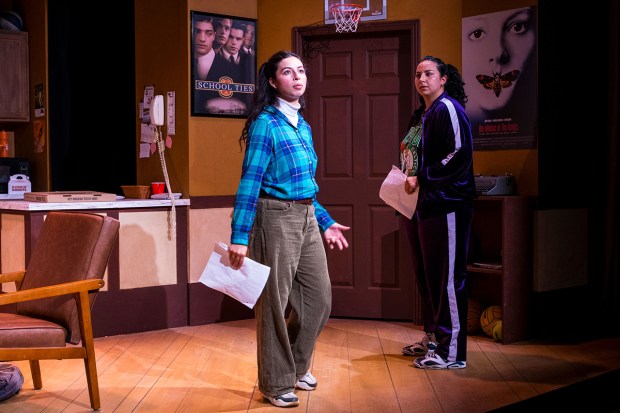 Maya Sofia Enciso, left, and Alejandra Villanueva co-star in New Village Arts' "Matt & Ben." (Jason Sullivan)