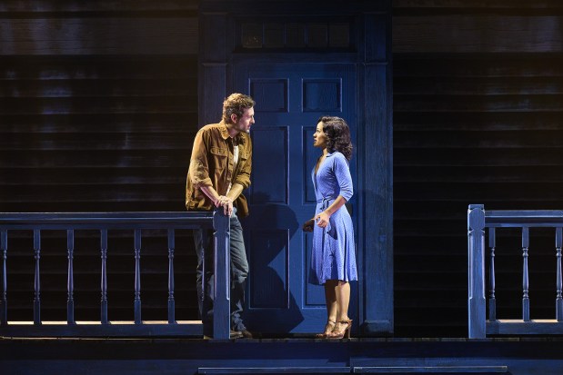 Ken Wulf Clark and Alysha Deslorieux play Noah and Allie at midlife in the touring production of the Broadway musical "The Notebook."(Roger Mastroianni)