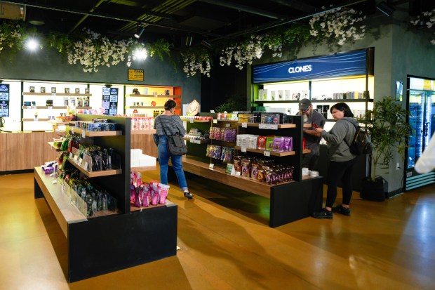 National City, CA - April 16: On Thursday, customers browsed the various cannabis products at Session by the Bay in National City. (Nelvin C. Cepeda / The San Diego Union-Tribune)