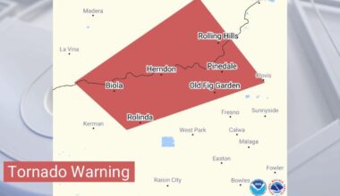 Confirmed tornado on ground near Fresno: NWS