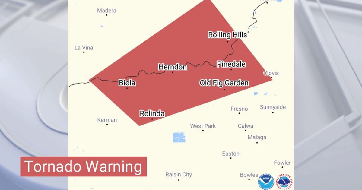 Confirmed tornado on ground near Fresno: NWS