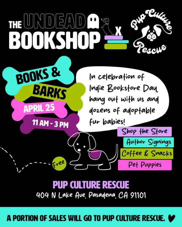 (Courtesy of The Undead Bookshop and Pup Culture Dog Rescue)