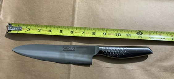 The Sacramento Police Department releases an image of a knife it says 29-year-old Jamal Dearmond was wielding during a March 10, 2026, police shooting outside of Strauch Elementary School.