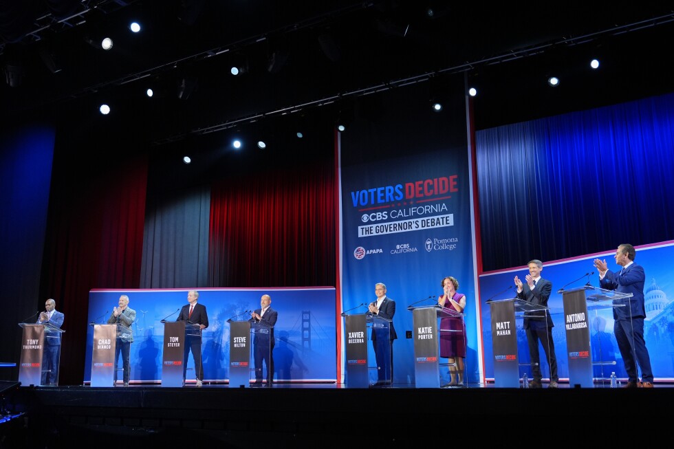 California governor candidates to tangle in messy debate in race with no clear leader
