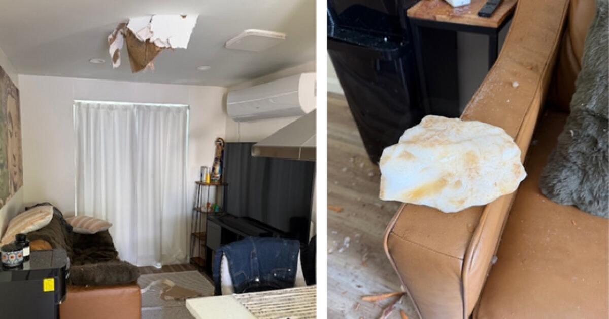 Ice chunk crashes through Whittier home roof. FAA called to investigate