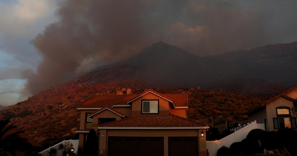 Moreno Valley Springs fire, Riverside County Crown fire contained