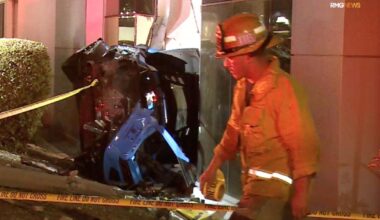 Corvette veers off L.A. County freeway, flies into Maserati dealership
