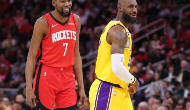 Rockets star Kevin Durant to miss Game 1 of Lakers series