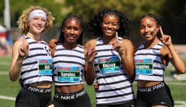 Calabasas girls get the 4x100 relay win at Mt. SAC Relays
