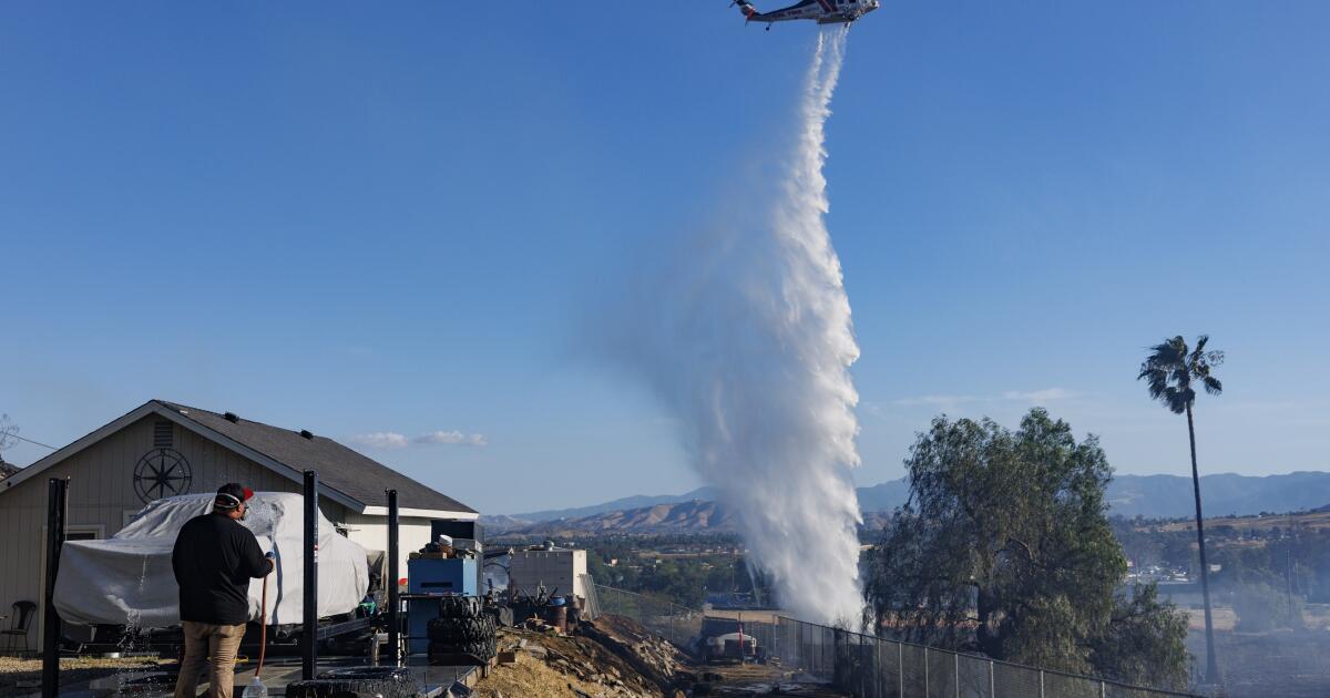 Riverside County brush fire triggers evacuations, damages at least one home