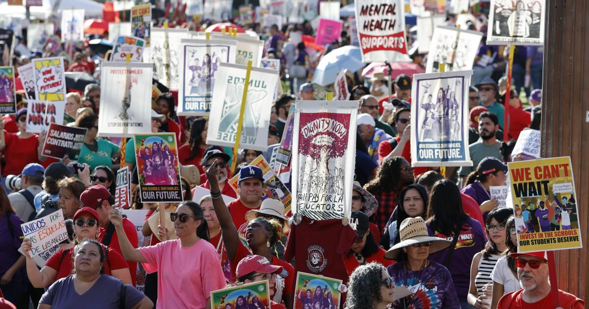Families, union workers bracing for a crippling, historic LAUSD strike in exactly one week