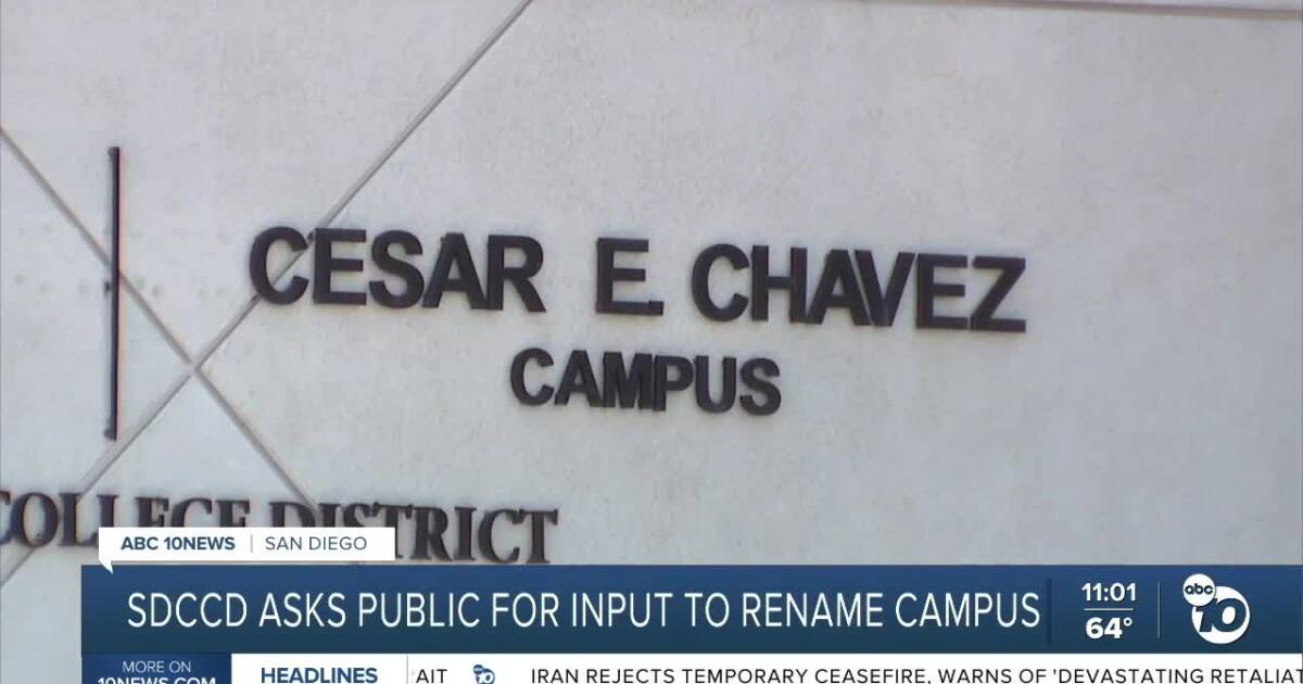 San Diego Community College District temporarily renames Cesar Chavez campus