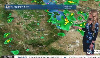 Chance for lingering showers and thunderstorms on Monday