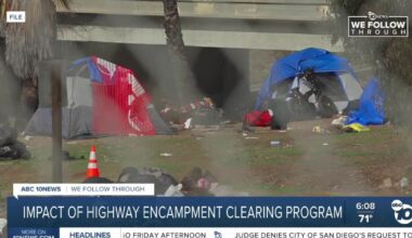 Homeless encampment-related fires drop along highway corridor