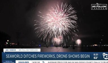 SeaWorld replaces fireworks with drone shows over Mission Bay