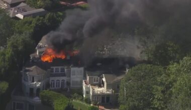 LIVE: 150 firefighters battling stubborn Beverly Crest house fire