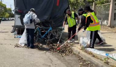 Volunteers in West Oakland kick off Earth Day early with 7th Street cleanup efforts
