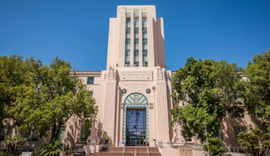 The San Diego County Administration Building in downtown San Diego on Wednesday, April 8, 2026. / Vito Di Stefano for Voice of San Diego