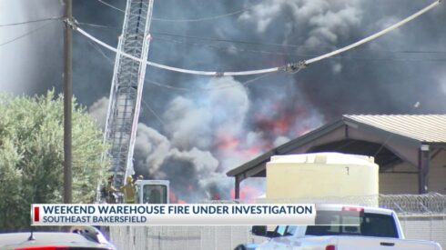 Warehouse fire under investigation after string of fires in southeast Bakersfield
