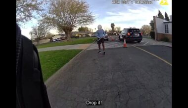 Sacramento police release body camera footage of officer shooting suspect armed with knife near school