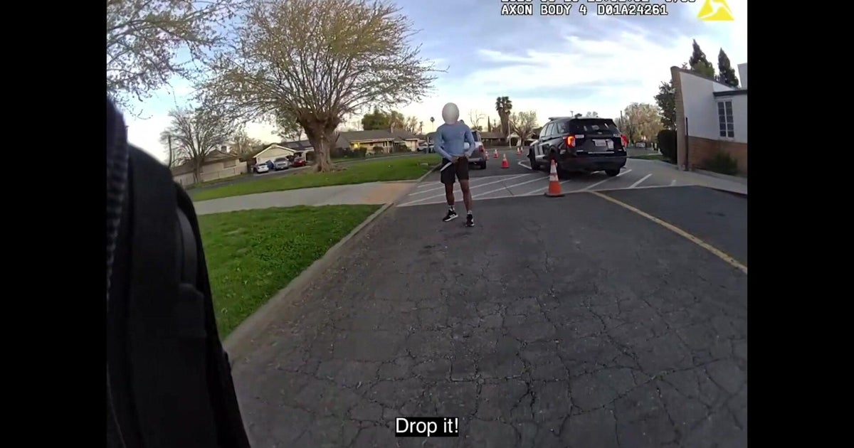 Sacramento police release body camera footage of officer shooting suspect armed with knife near school
