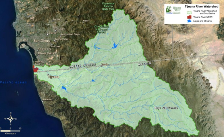 A map of Tijuana River watershed
