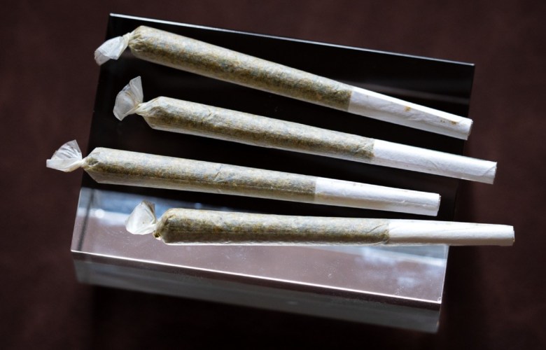 Four cannabis pre-rolls.