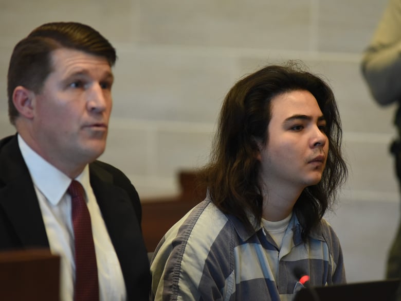 Carlos Reales Dominguez appears at a restoration of competency hearing at Yolo Superior Court next to Dan Hutchinson, deputy public defender on Friday, January 5, 2024. Dominguez is charged with two counts of murder and one count of attempted murder. Carlos Reales Dominguez appears at a restoration of competency hearing at Yolo Superior Court next to Dan Hutchinson, deputy public defender on Friday, January 5, 2024. Dominguez is charged with two counts of murder and one count of attempted murder.