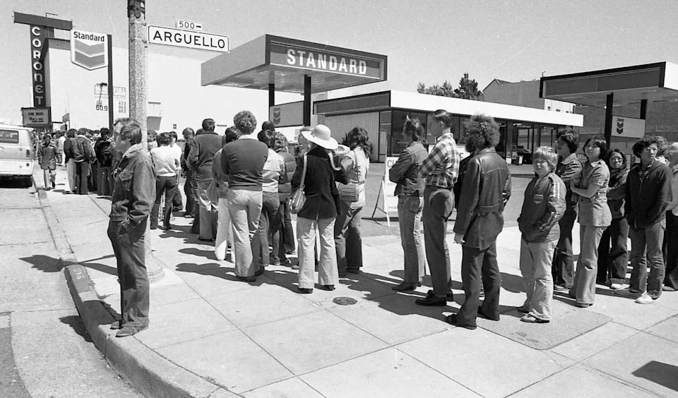 May 25, 1977: Fans line up during opening weekend to see "Star Wars" at the Coronet Theatre in San Francisco. The Geary Boulevard movie house seated close to 2,000 and became a Mecca for the "Star Wars" films, before it was demolished in 2007. (Gary Fong/The Chronicle)