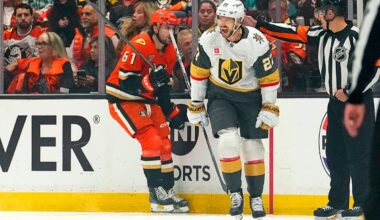 Golden Knights lived on their penalty kill before the Ducks finally made them pay -
Las Vegas Sun News