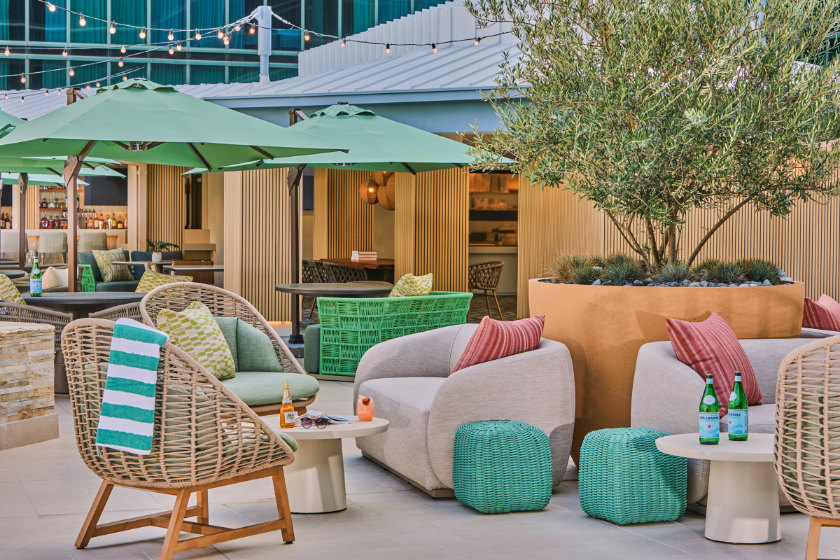 Hilton Anaheim poolside