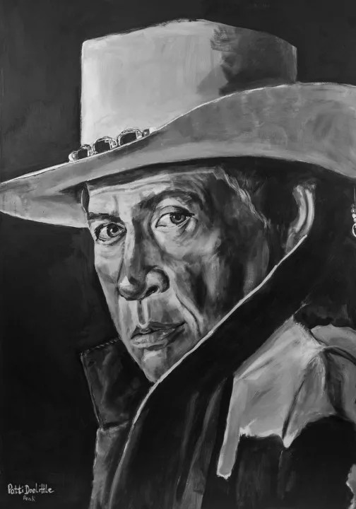 Painting of Buck Owens by Patti Doolittle / Photo courtesy of Felix Adamo, Citizens Preserving History