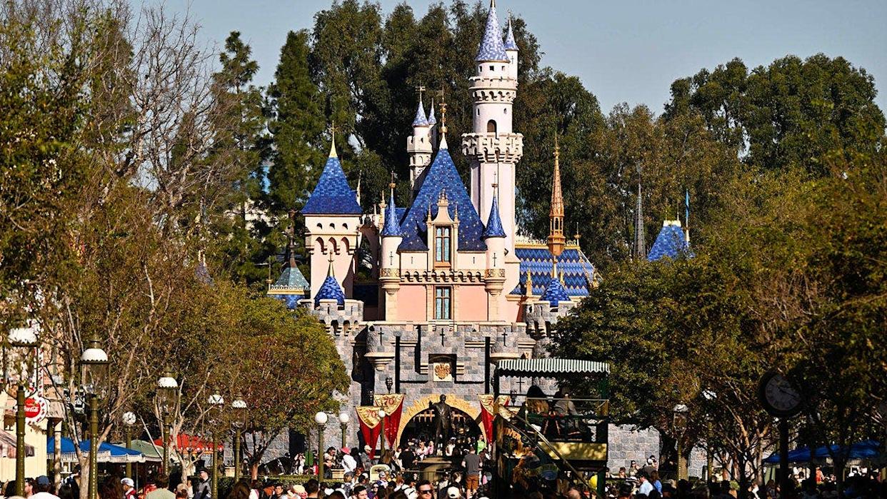 Sleeping Beauty Castle standing inside Disneyland Resort Anaheim California