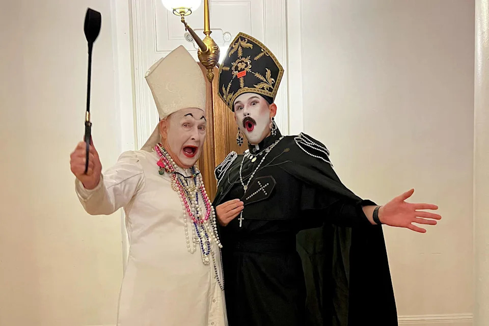 Pope Dementia the Last and successor Sister Morticia Mourningwood. (Courtesy of Sister Morticia Mourningwood)