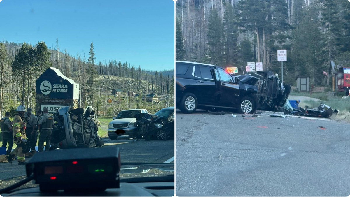 1 dead after Highway 50 crash at Sierra-At-Tahoe Resort sign