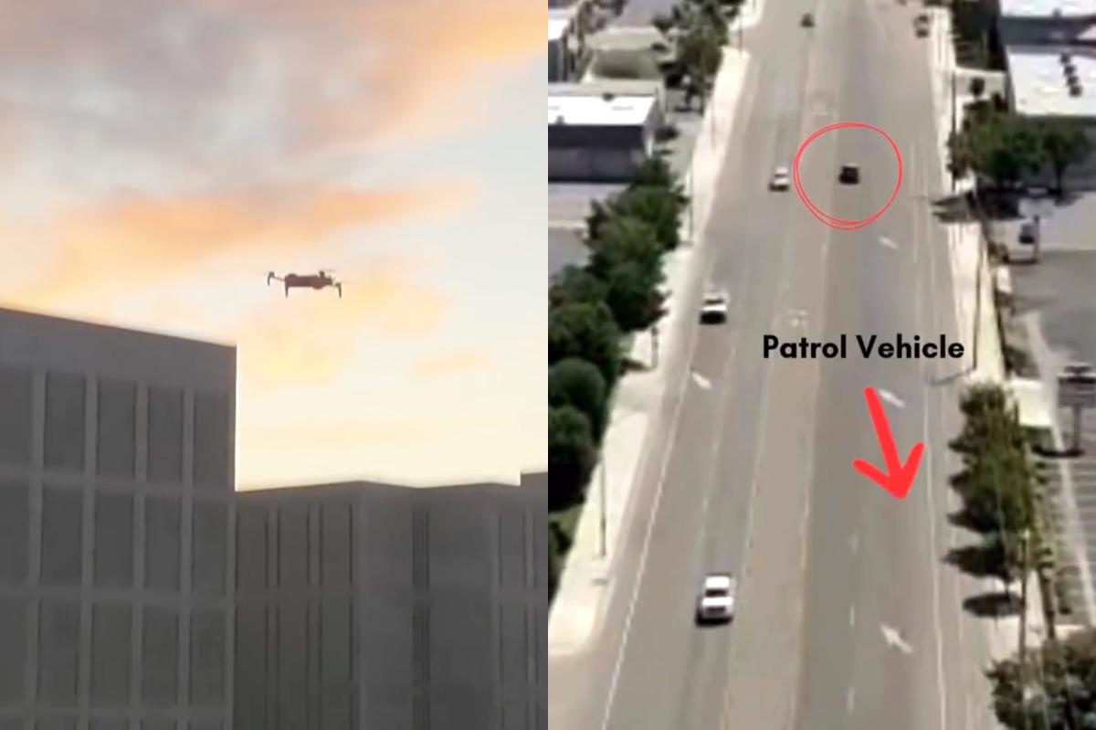 Insane police drone chase shows cops snare band of thieves