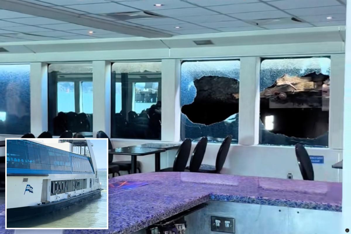 Horrifying moment packed Alcatraz ferry slams into San Francisco pier