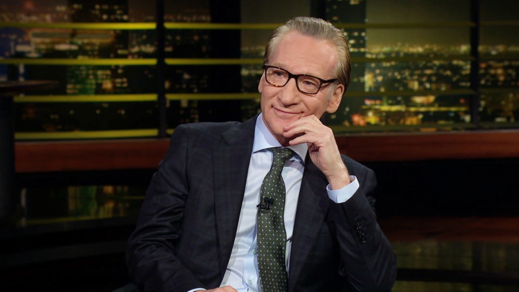 Bill Maher on the set of Real Time with Bill Maher.