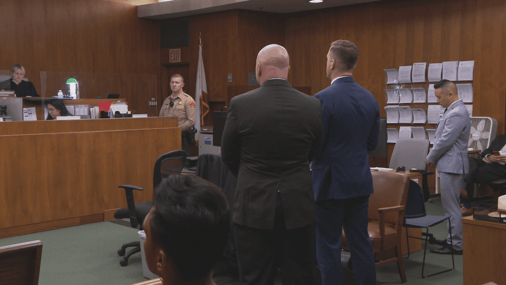 A Kern County Sheriff's Office sergeant charged with rape, assault, and burglary following an alleged incident involving a former colleague pled not guilty in a court Monday afternoon. PHOTO: KBAK/KBFX