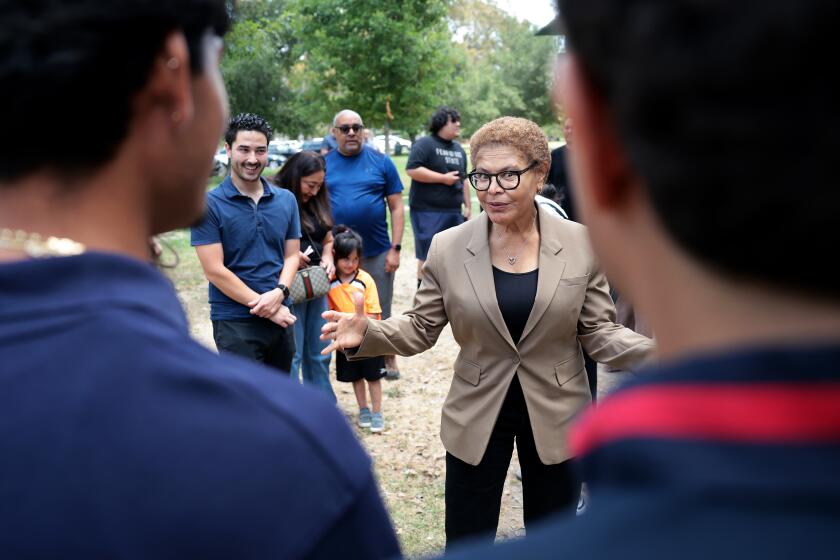 L.A. mayoral candidates vie for the crucial Latino vote. Bass has an edge over Pratt and Raman